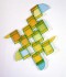 Verticale scatolare in sequenza n.2, 2001 - acrylic + wood + plexiglass + brass, 69 x 58 x 4 cm, 