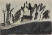Bolgheri, 1957 - mixed media on paper on canvas, 32x46cm, 